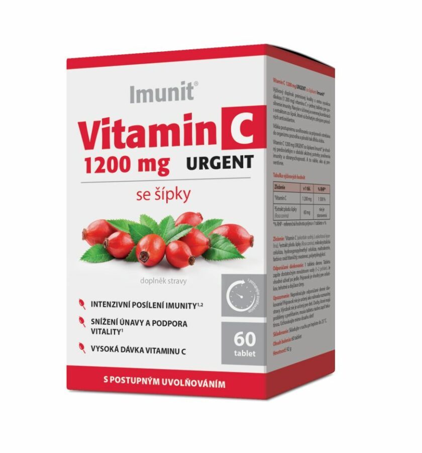 Imunit Vitamin C 1200 mg URGENT se šípky 60 tablet