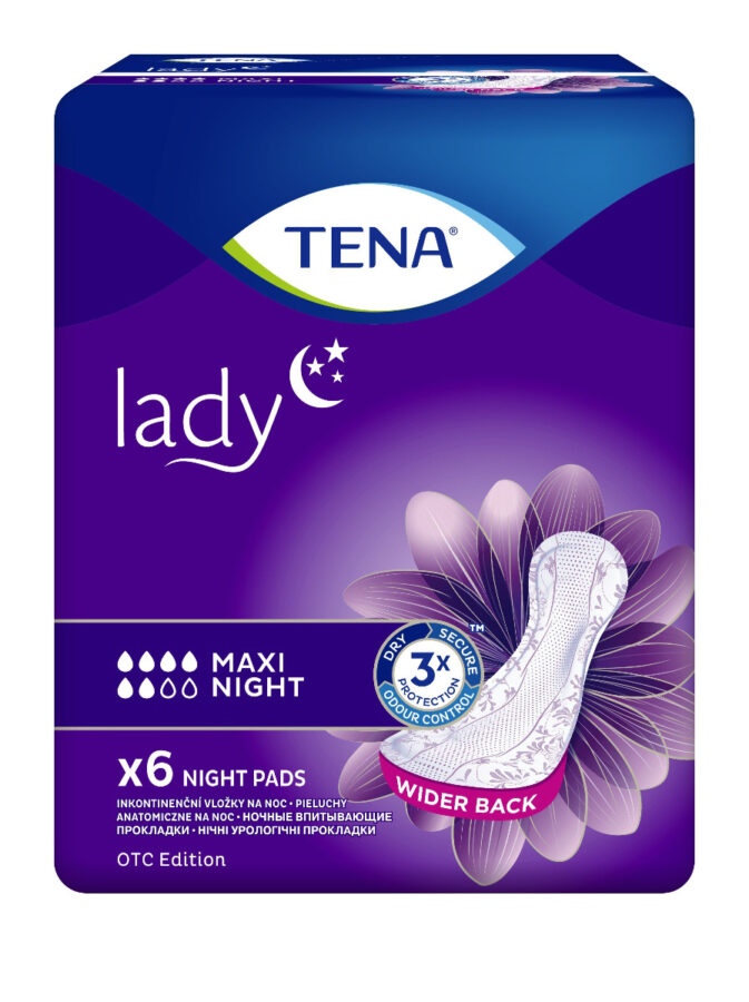 Tena Lady Maxi Night inkontinenční vložky 6 ks