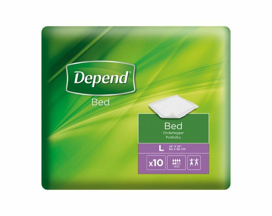 Depend Bed Large 60x90 cm inkontinenční podložky 10 ks