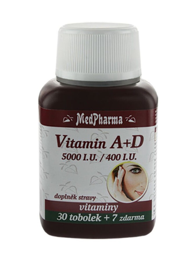 Medpharma Vitamín A+D 5000 I.U./400 I.U. 37 tobolek