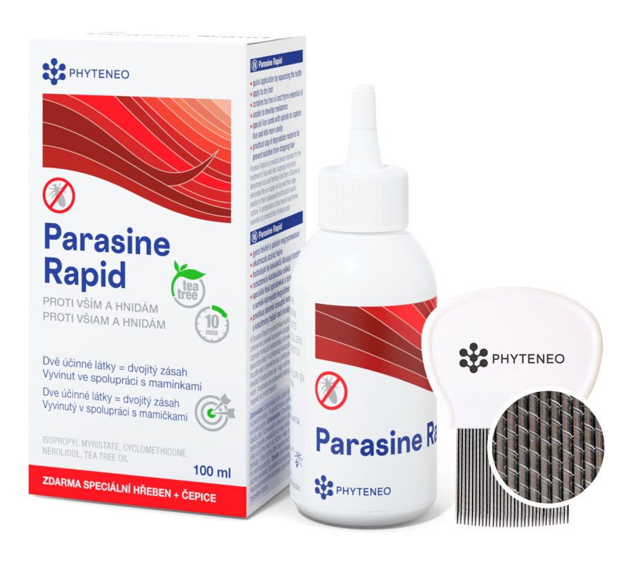 Phyteneo Parasine Rapid 100 ml + speciální hřeben + čepice