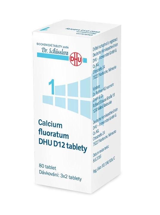 Schüsslerovy soli Calcium fluoratum DHU D12 80 tablet