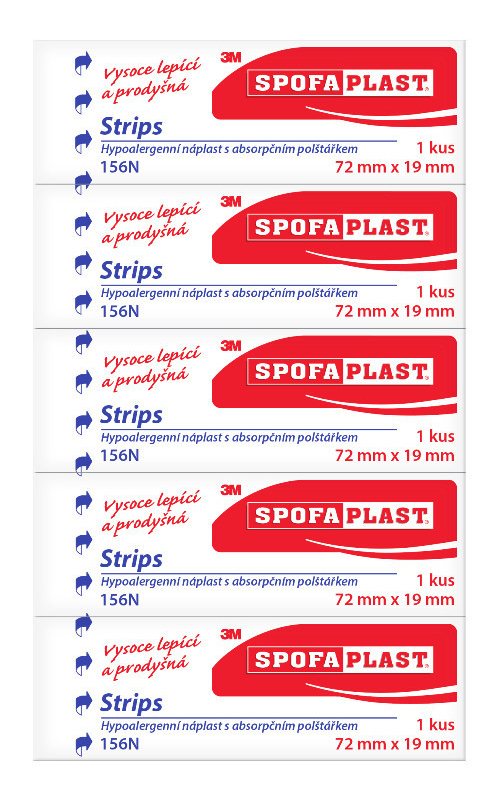 3M Spofaplast 156N Strips 72x19 mm 5 ks