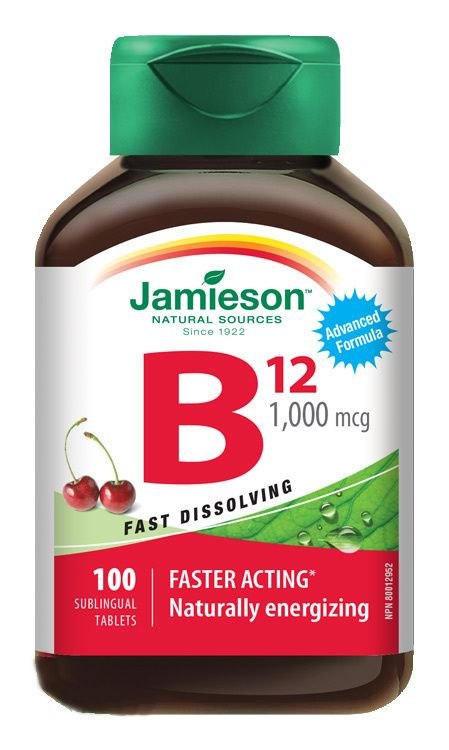 Jamieson Vitamin B12 1000 mcg třešeň 100 tablet