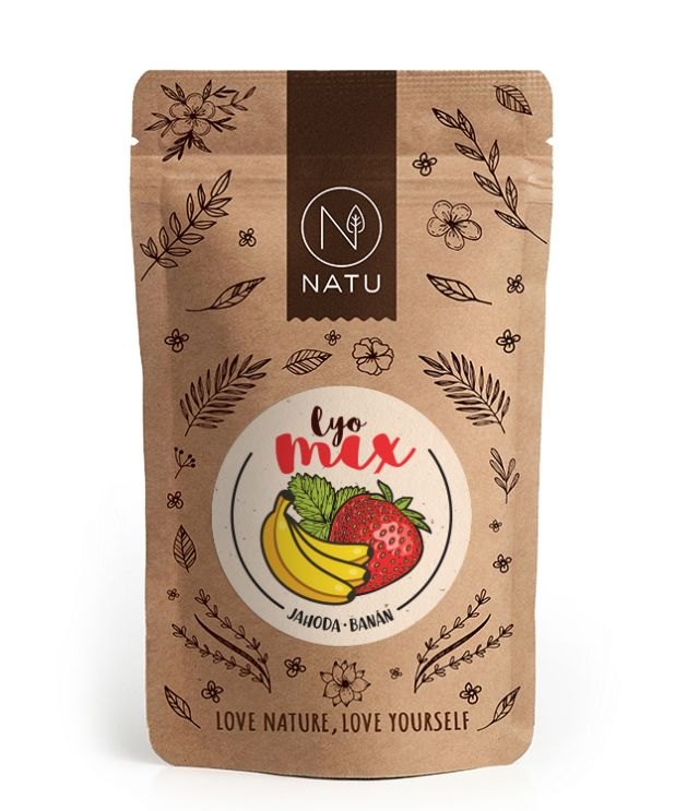 NATU Lyo mix jahoda & banán 40 g
