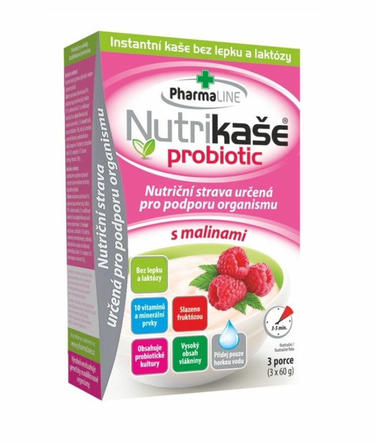 Nutrikaše probiotic s malinami 3x60 g