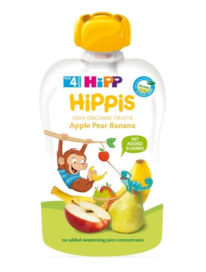 Hipp BIO 100% ovoce jablko-hruška-banán 100 g