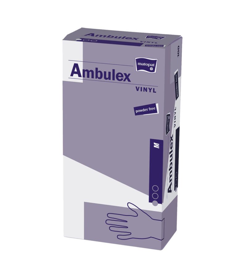 Ambulex Vinylové rukavice nepudrované vel. M 100 ks