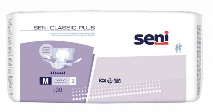 Seni Classic Plus Medium inkontinenční plenkové kalhotky 30 ks