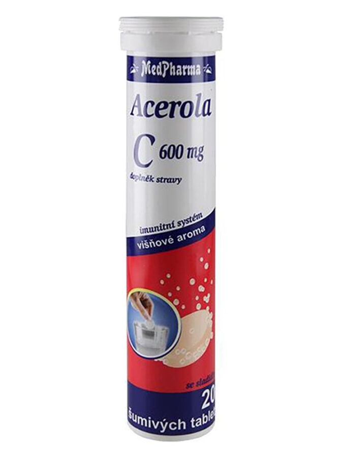 Medpharma Vitamin C 600 mg + Acerola 20 šumivých tablet