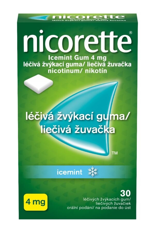 Nicorette Icemint Gum 4 mg léčivá žvýkací guma 105 žvýkaček