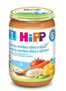 Hipp DĚTSKÉ MENU BIO Těstoviny s mořskou rybou a rajčaty 220 g