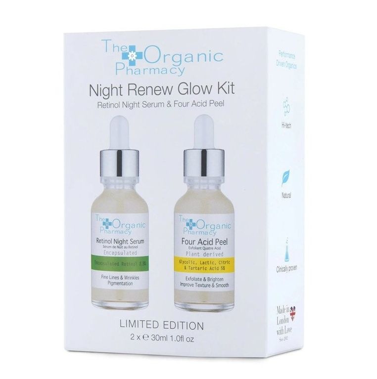 The Organic Pharmacy Night Renew Glow Kit noční sada pro krásu