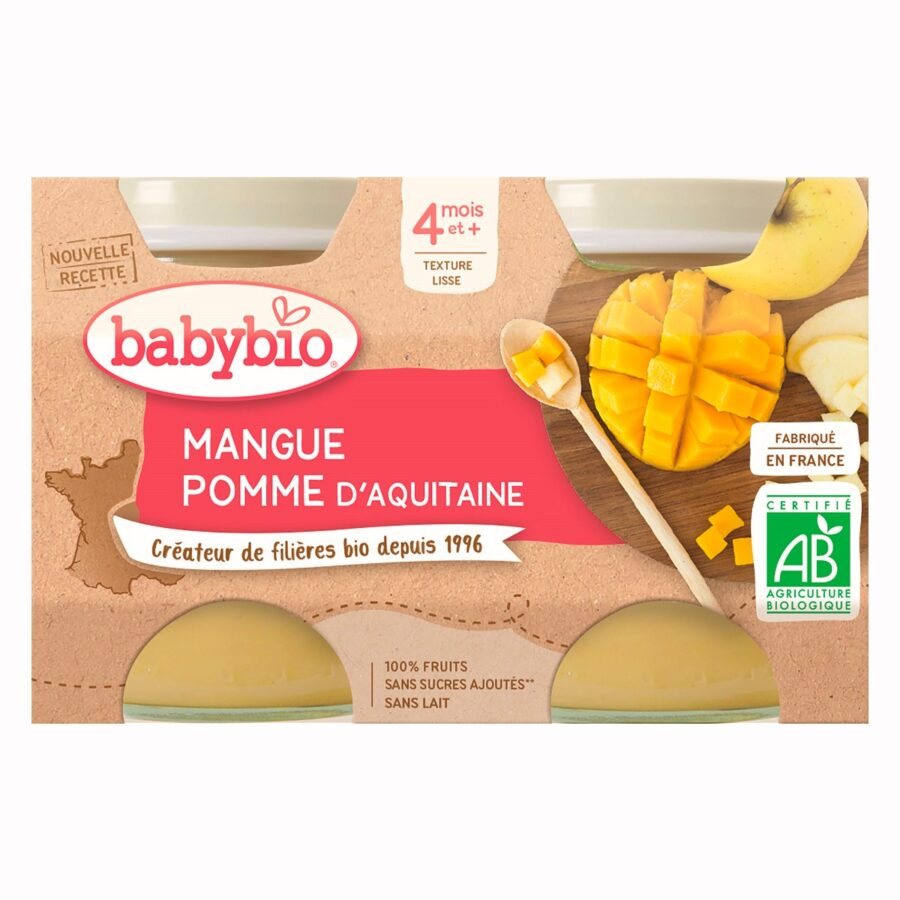 Babybio Mango a jablko 2x130 g