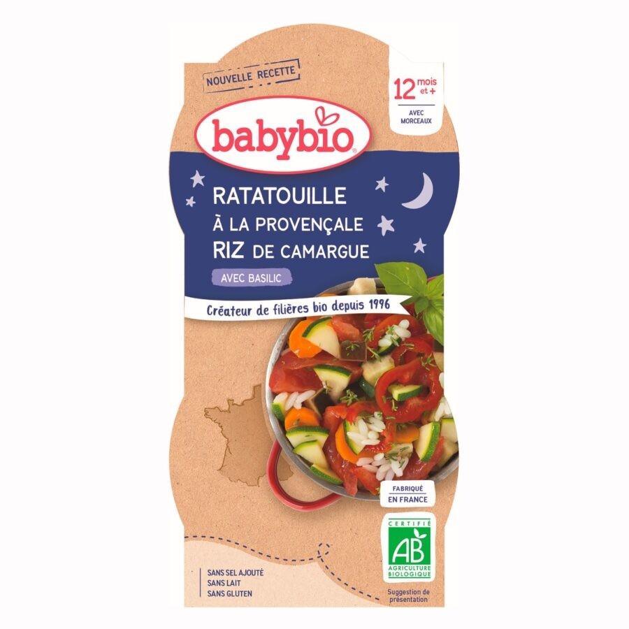 Babybio Ratatouille po provensálsku s rýží 2x200 g