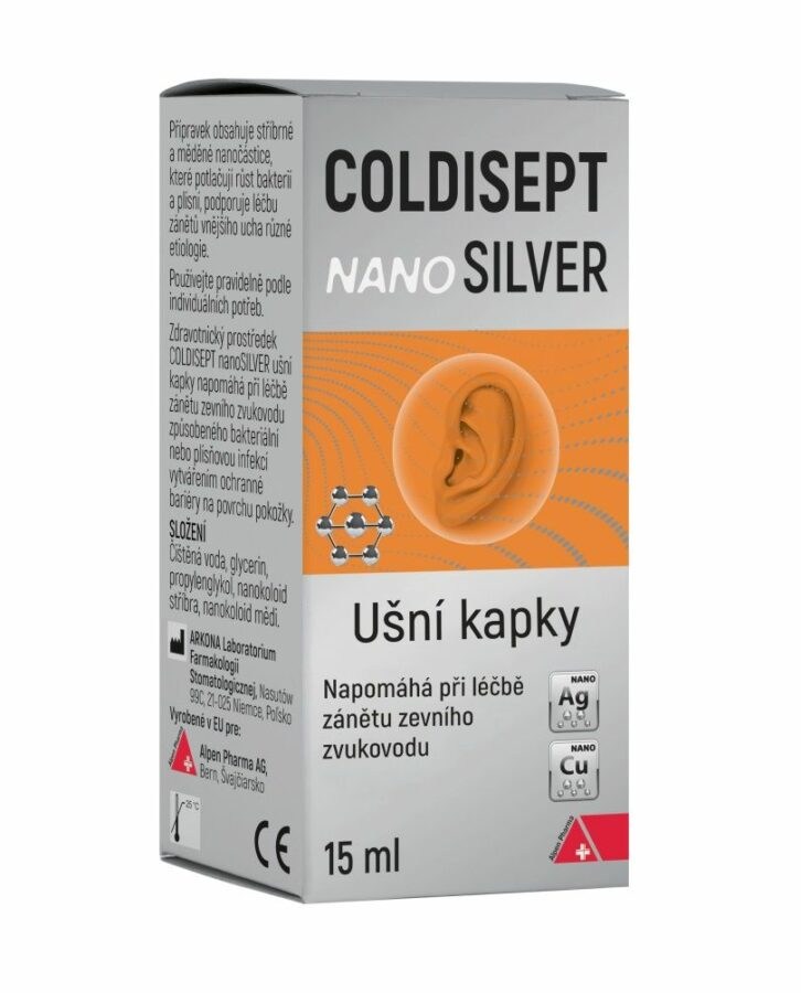 Coldisept nanoSilver ušní kapky 15 ml