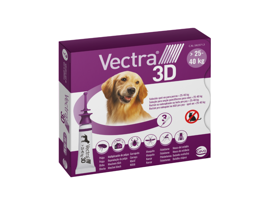 Vectra 3D spot-on pro psy L (25–40 kg) 3 pipety