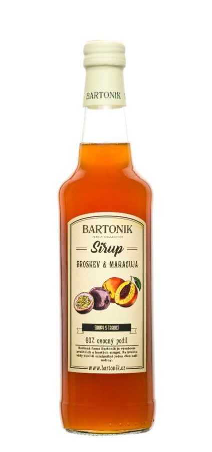 BARTONIK Sirup broskev & maracuja 500 ml