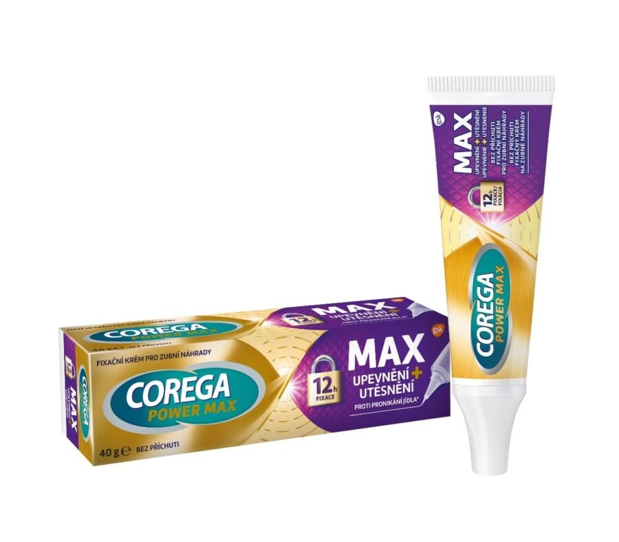 Corega Power Max Upevnění + Utěsnění fixační krém 40 g