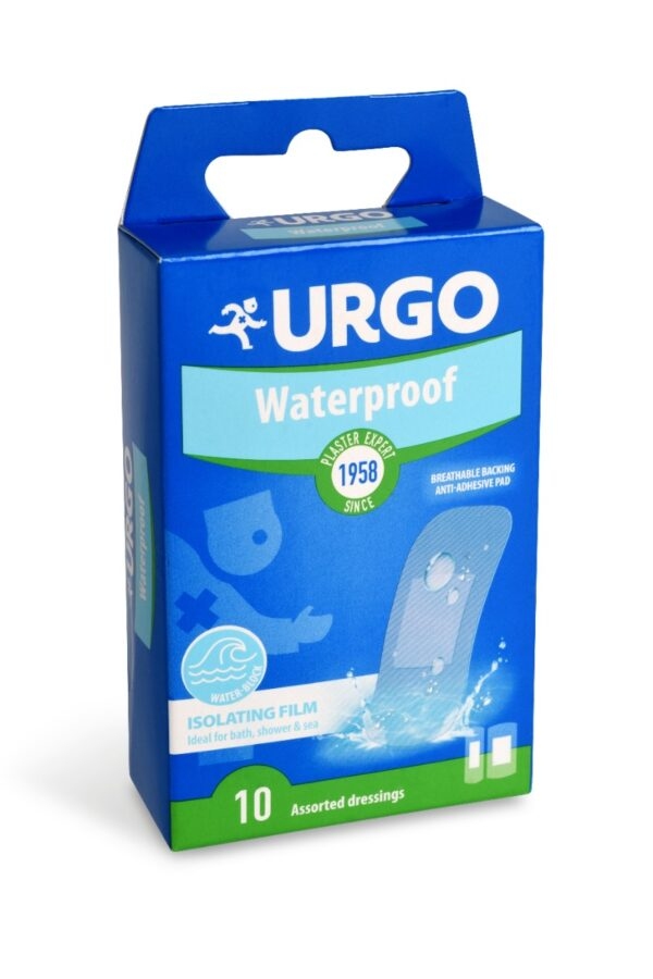 Urgo Waterproof Aquafilm 2 velikosti voděodolná náplast 10 ks