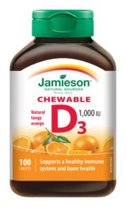 Jamieson Vitamin D3 1000 IU pomeranč 100 cucacích tablet