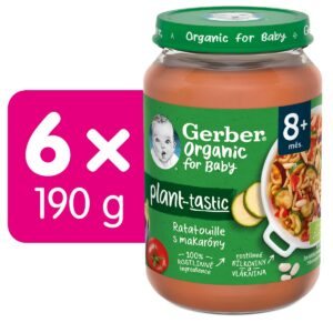 Gerber Organic for Baby Ratatouille s makaróny BIO 8m+ 6x190 g