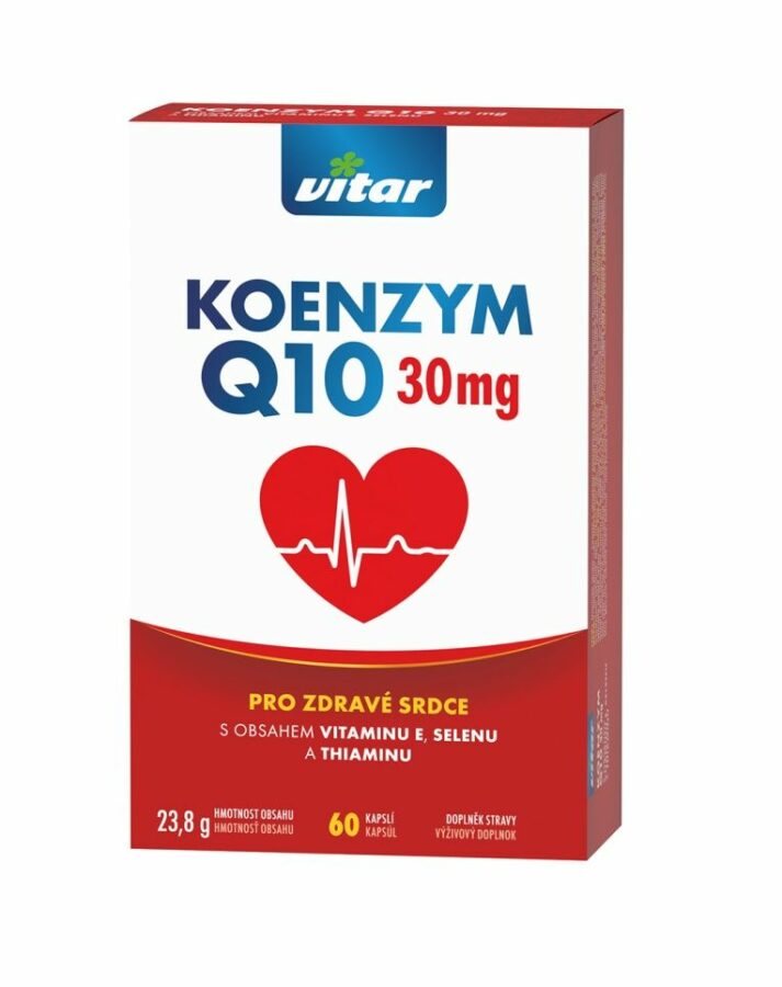 Vitar Koenzym Q10 30 mg + Selen + vitamin E + thiamin 60 kapslí