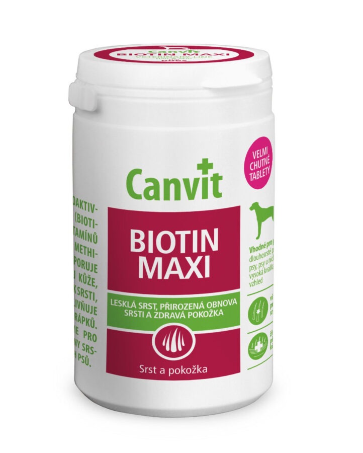 Canvit Biotin Maxi pro psy ochucený 76 tablet