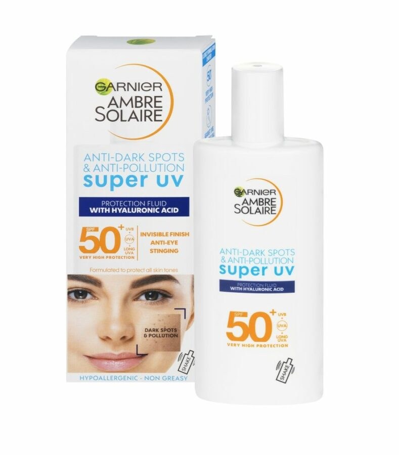 Garnier Ambre Solaire Super UV SPF50+ pleťové fluidum proti pigmentovým skvrnám 40 ml