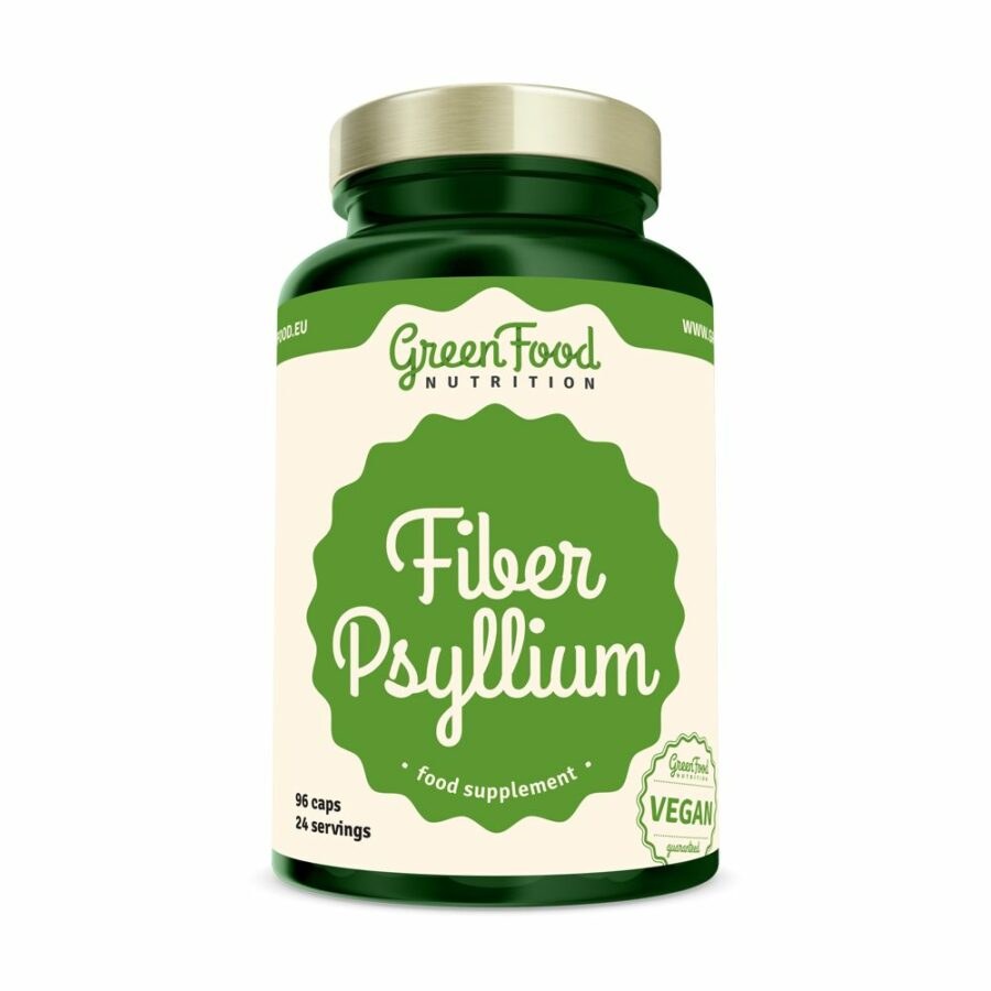 GreenFood Nutrition Fiber Psyllium 96 kapslí
