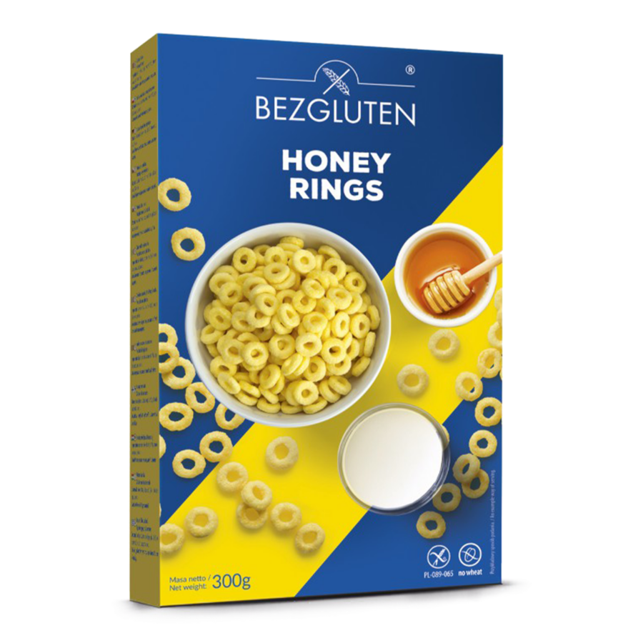 BEZGLUTEN Honey rings medové kroužky bez lepku 300 g