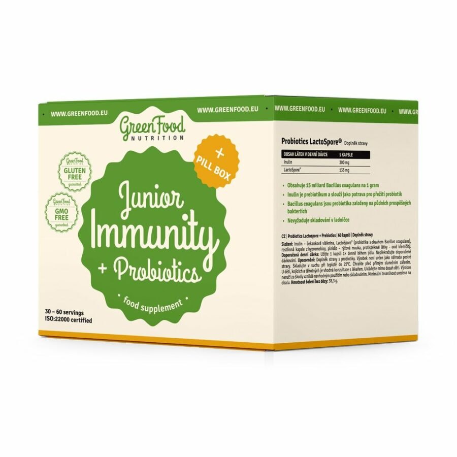 GreenFood Nutrition Junior Immunity & Probiotics + Pillbox