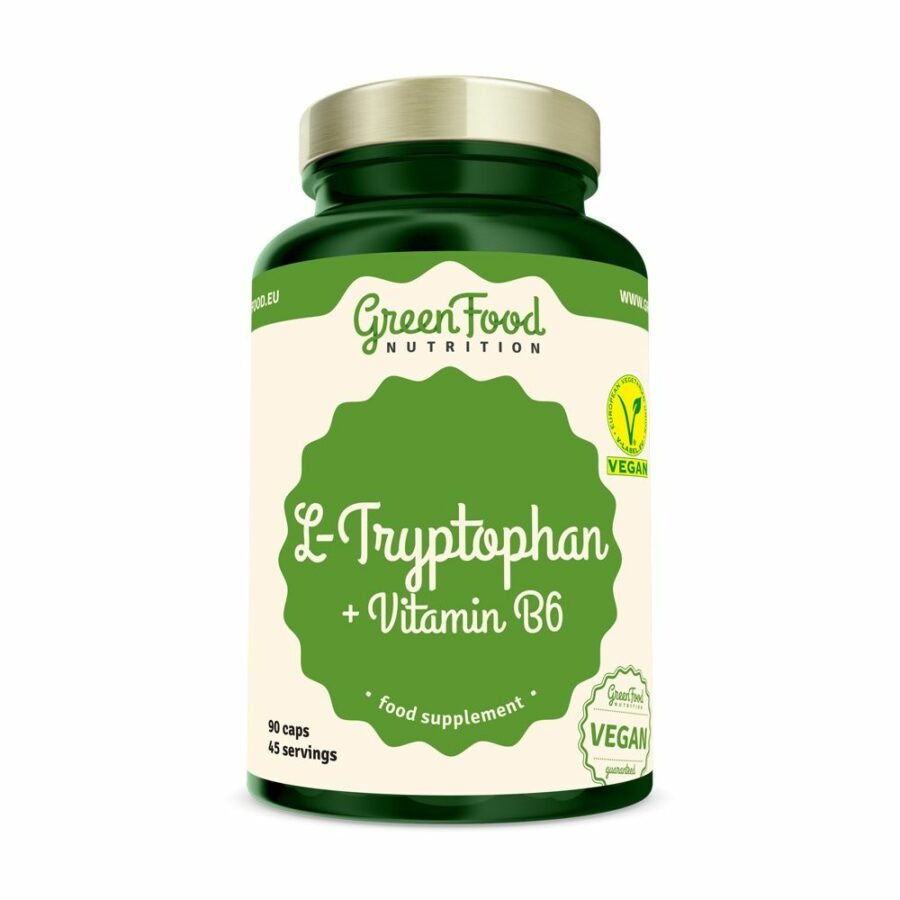 GreenFood Nutrition L-Tryptophan + Vitamin B6 90 kapslí