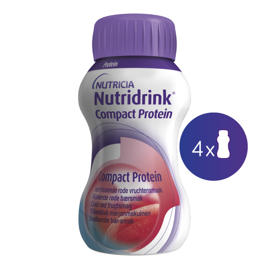 Nutridrink Compact Protein chladivé červené ovoce 4x125 ml