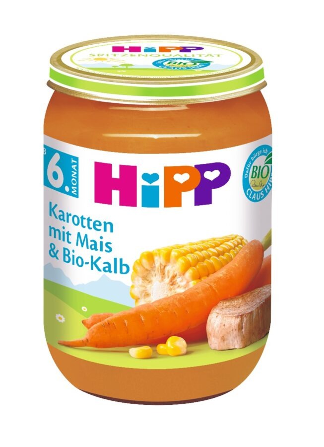 Hipp BABY MENU BIO Mrkev s kukuřicí a telecím masem 190 g