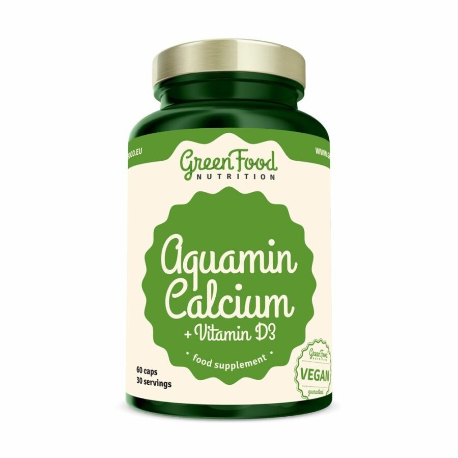 GreenFood Nutrition Aquamin Calcium + Vitamin D3 60 kapslí