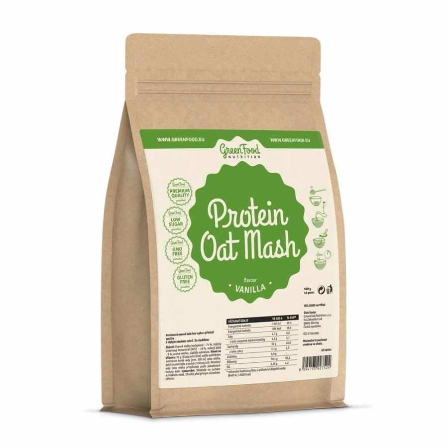 GreenFood Nutrition Proteinová ovesná kaše vanilka 500 g