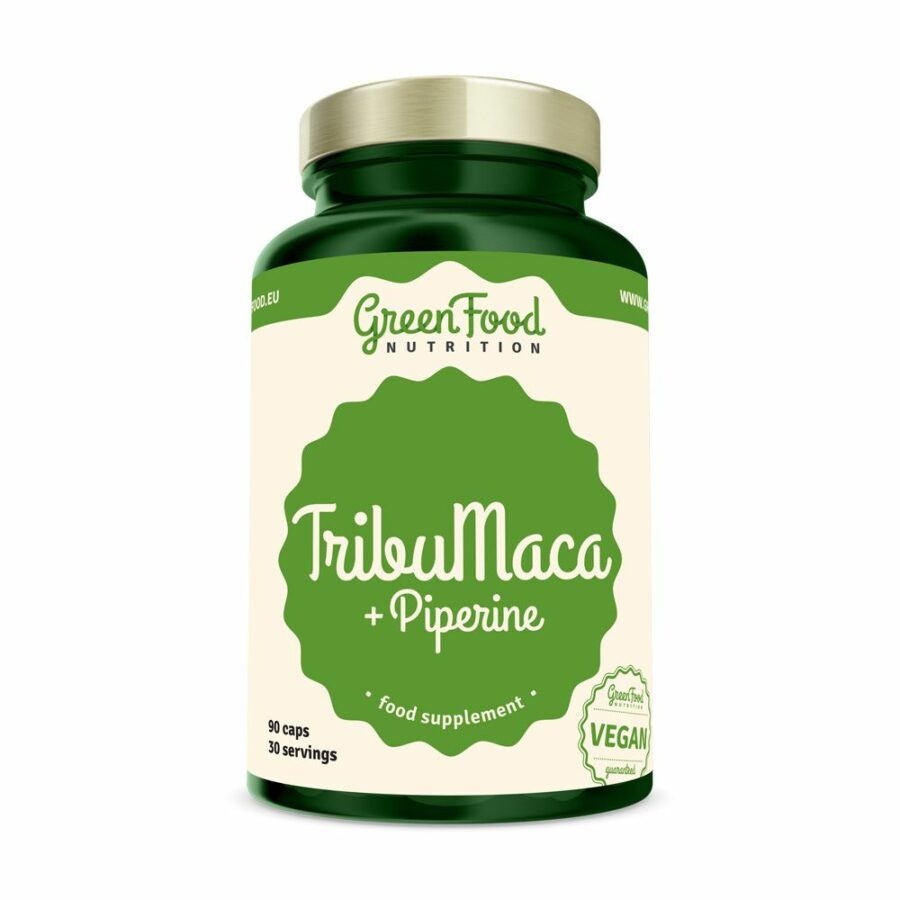 GreenFood Nutrition TribuMaca + Piperine 90 kapslí
