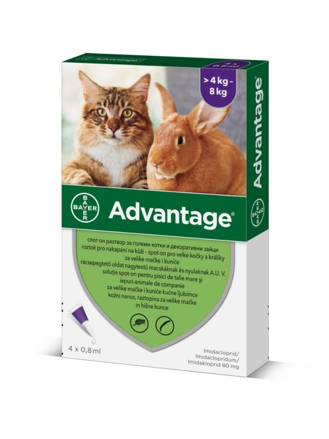 Advantage Spot-on pro velké kočky a králíky 80 mg 4x0