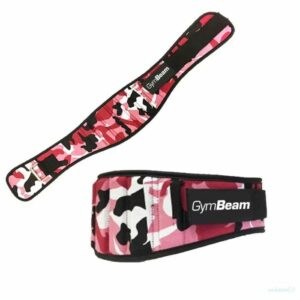 GymBeam Dámský fitness opasek Pink Camo vel. S 1 ks