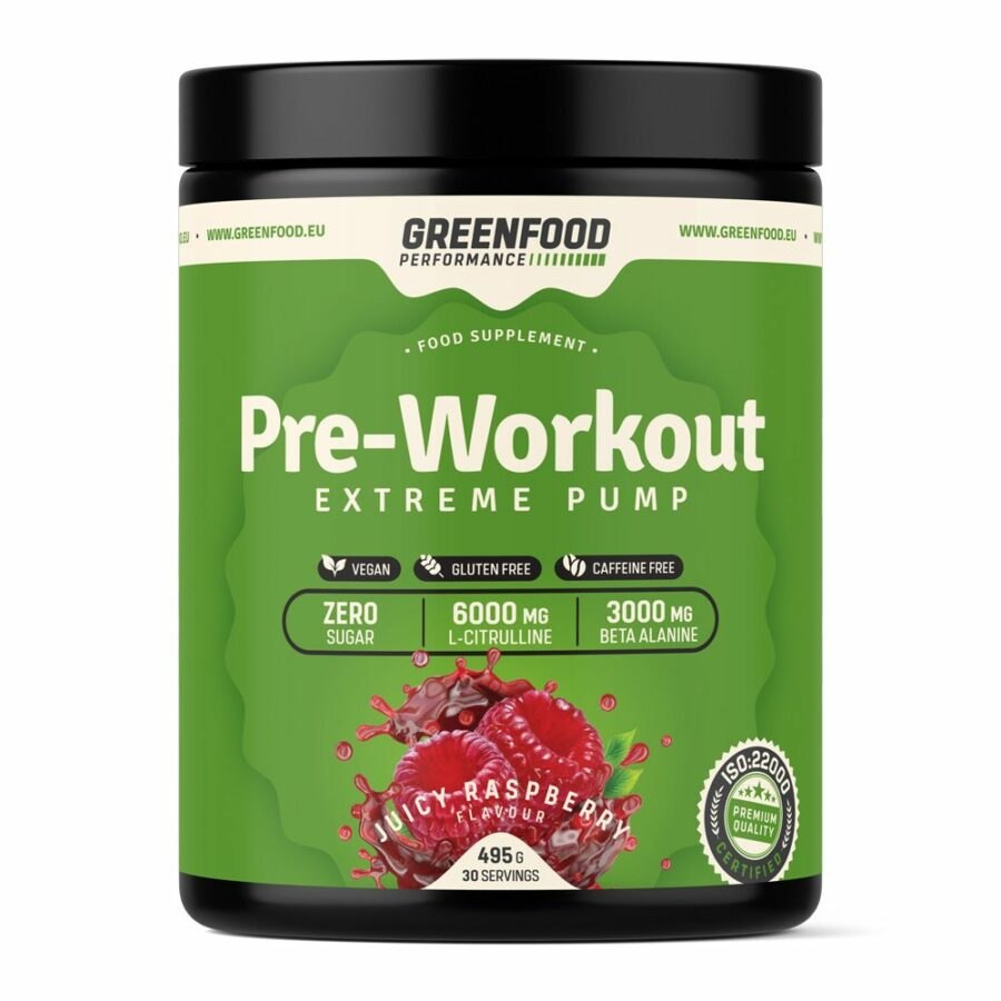 GreenFood Performance Pre-Workout Juicy malina 495 g