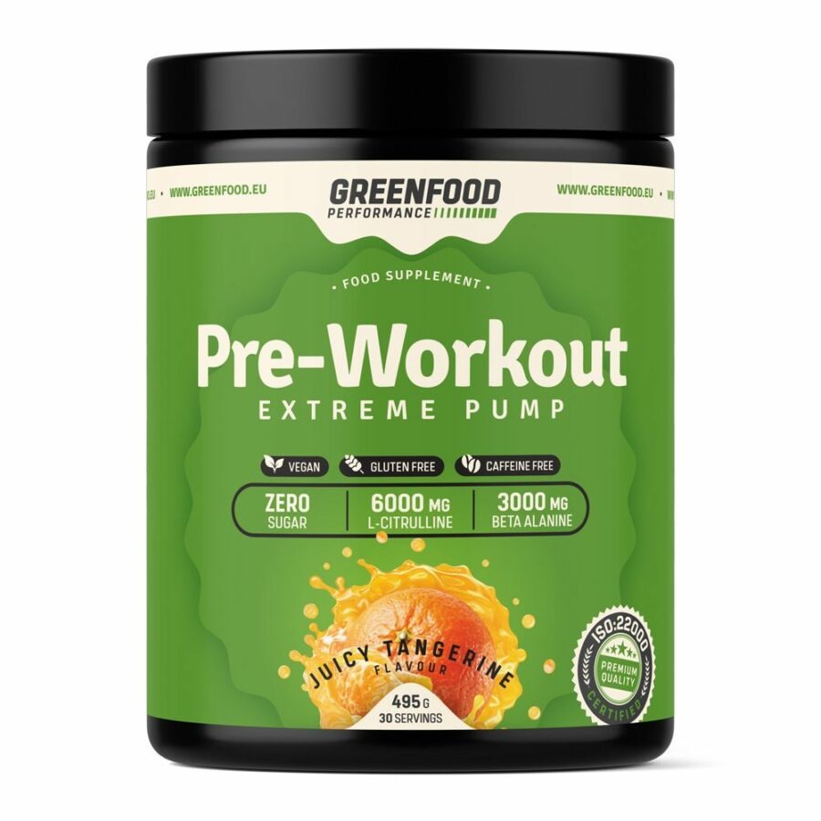 GreenFood Performance Pre-Workout Juicy mandarinka 495 g