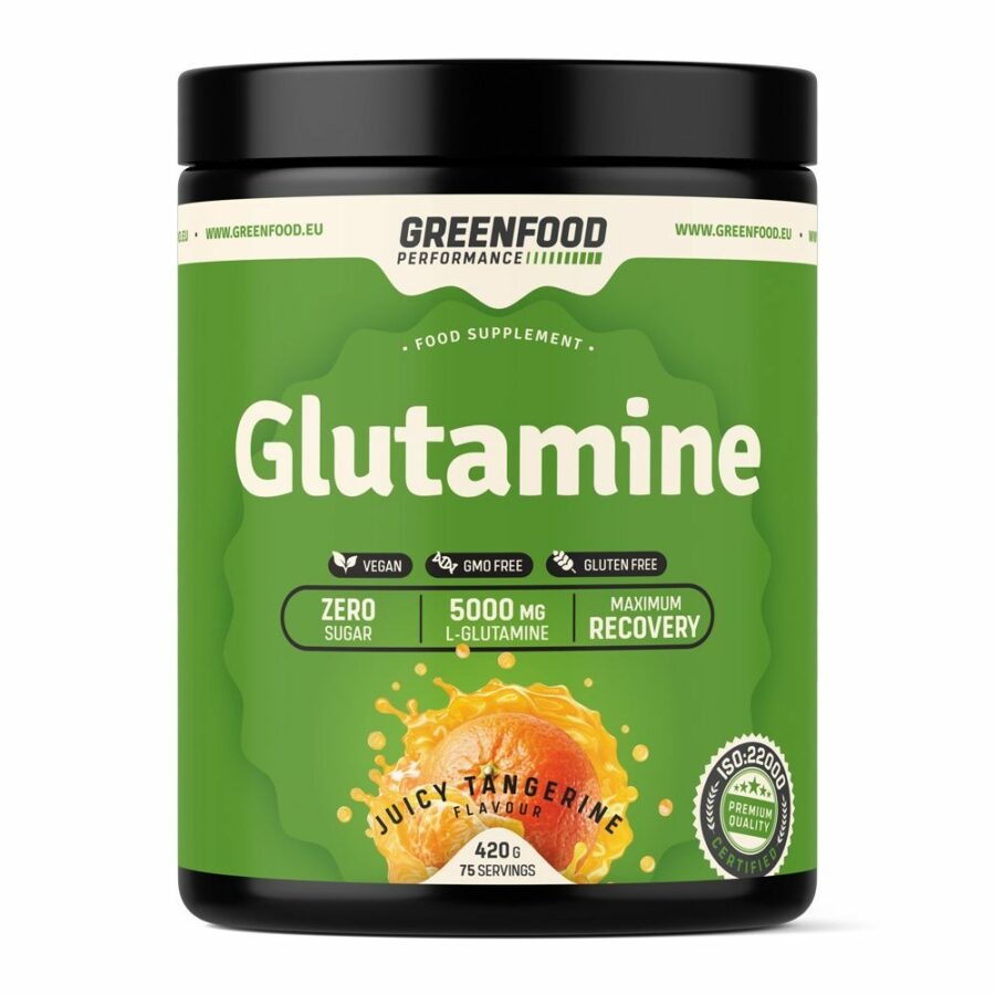 GreenFood Performance Glutamine Juicy mandarinka 420 g