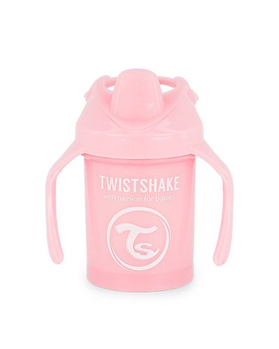 Twistshake Hrnek netekoucí učící 230 ml růžový