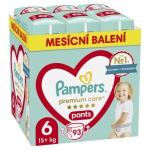 Pampers Premium Care Pants vel. 6 15+ kg plenkové kalhotky 93 ks