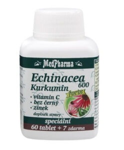 Medpharma Echinacea 600 Forte + kurkumin + vitamin C + bez černý + zinek 67 tablet