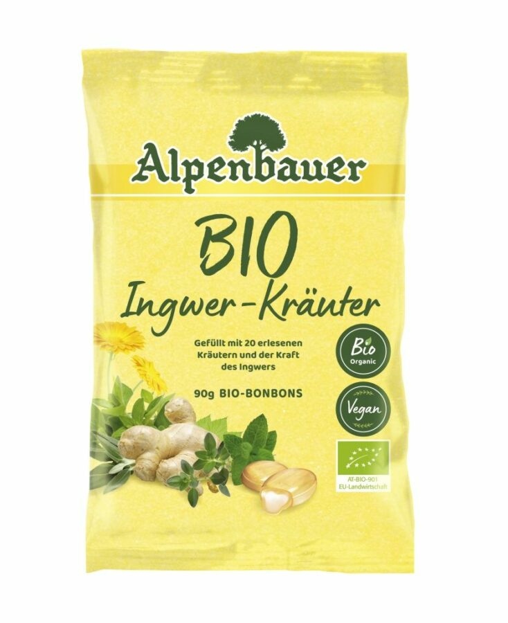 Alpenbauer Bonbóny Zázvor - bylinky BIO 90 g