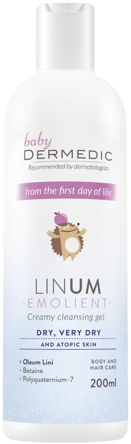 Dermedic Baby Linum Emolient krémový sprchový gel 200 ml