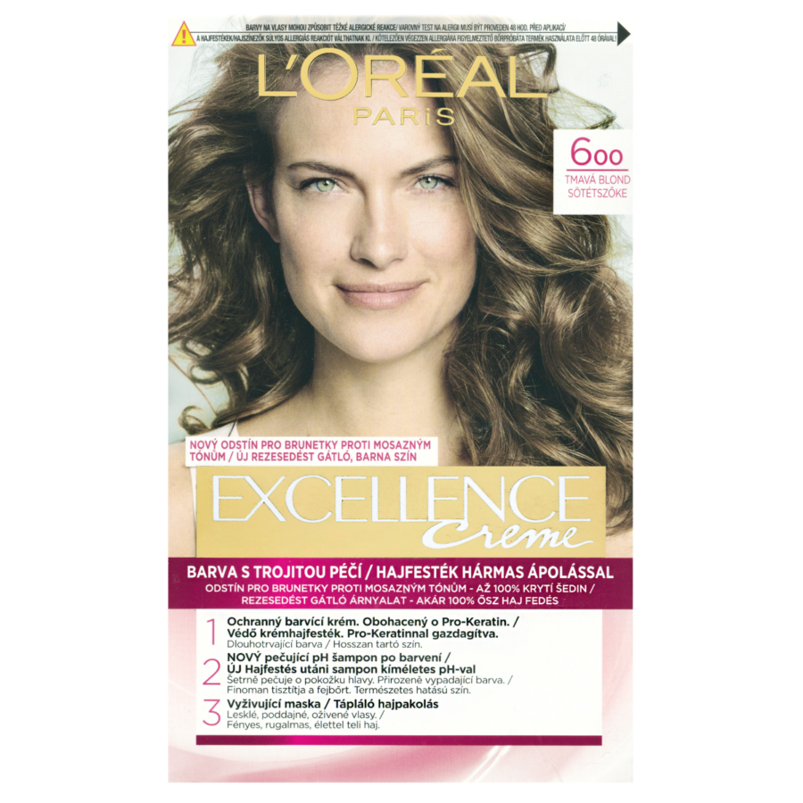 Loréal Paris Excellence Creme odstín 600 tmavá blond barva na vlasy