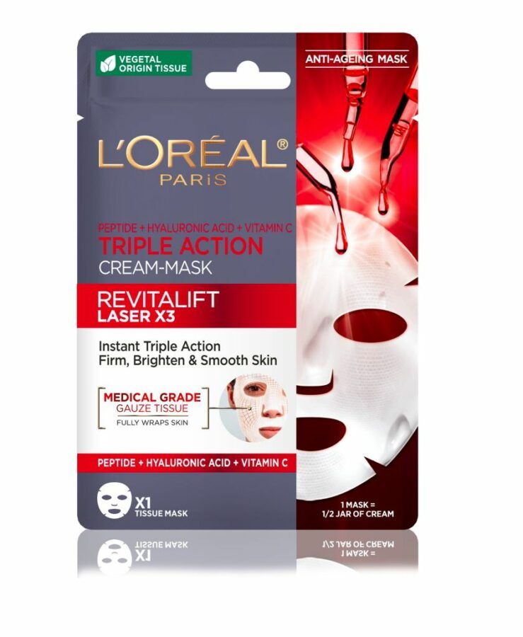 Loréal Paris Revitalift Laser X3 pleťová maska s trojím účinkem 28 g